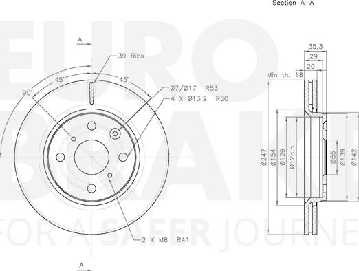 Eurobrake 58153145102 - Əyləc Diski furqanavto.az