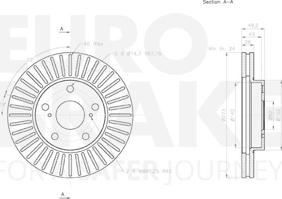 Eurobrake 58153145120 - Əyləc Diski furqanavto.az