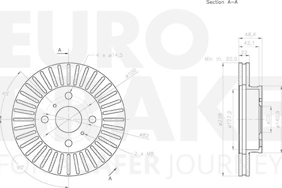 Eurobrake 58153145174 - Əyləc Diski furqanavto.az