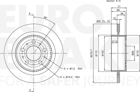 Eurobrake 5815314845 - Əyləc Diski furqanavto.az