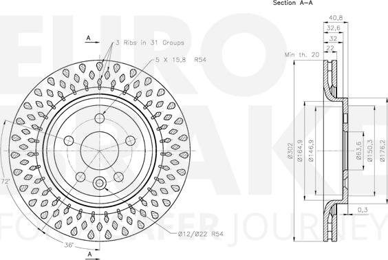 Eurobrake 5815314858 - Əyləc Diski furqanavto.az