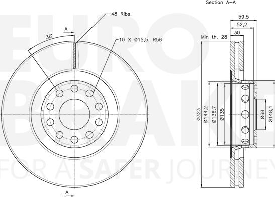 Eurobrake 5815314791 - Əyləc Diski furqanavto.az