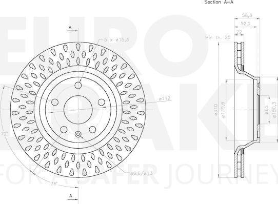 Eurobrake 58153147163 - Əyləc Diski furqanavto.az