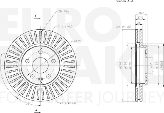 Eurobrake 5815315013 - Əyləc Diski furqanavto.az