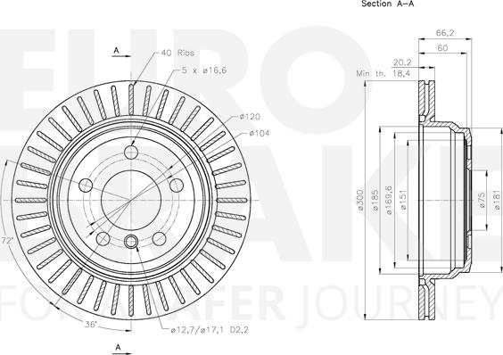 Eurobrake 5815311597 - Əyləc Diski furqanavto.az