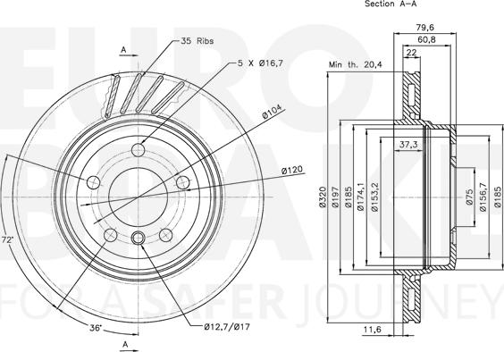 Eurobrake 5815311565 - Əyləc Diski furqanavto.az