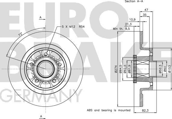 Eurobrake 5815313963 - Əyləc Diski furqanavto.az