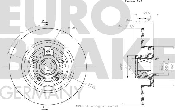 Eurobrake 5815313989 - Əyləc Diski furqanavto.az