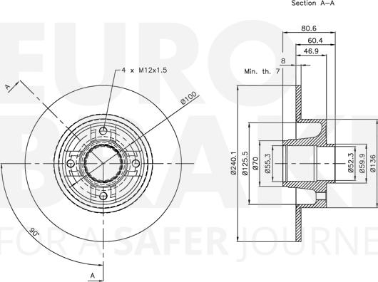 Eurobrake 5815313937 - Əyləc Diski furqanavto.az