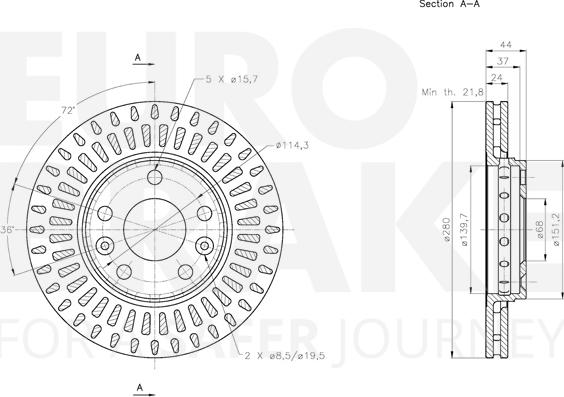 Eurobrake 5815313970 - Əyləc Diski furqanavto.az