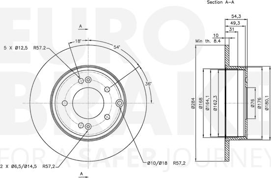 Eurobrake 5815313425 - Əyləc Diski furqanavto.az