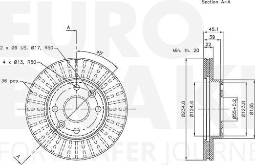 Eurobrake 5815313510 - Əyləc Diski furqanavto.az