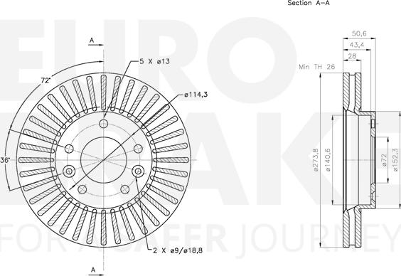 Eurobrake 5815313522 - Əyləc Diski furqanavto.az