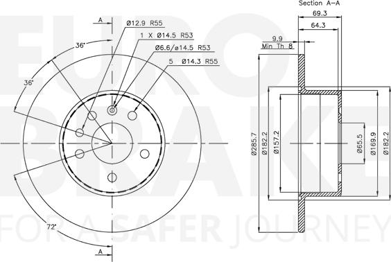 Eurobrake 5815313624 - Əyləc Diski furqanavto.az