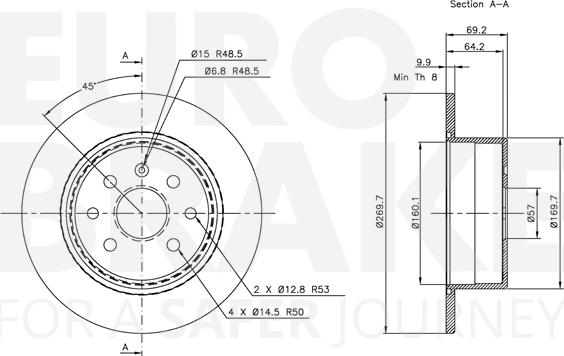 Eurobrake 5815313623 - Əyləc Diski furqanavto.az