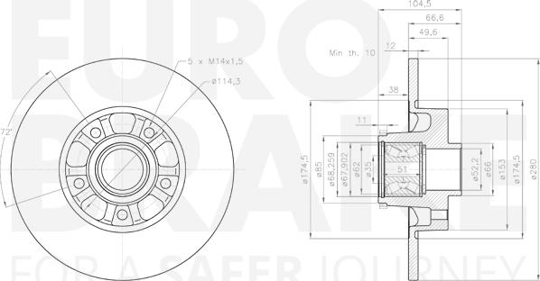 Eurobrake 5815313679 - Əyləc Diski furqanavto.az