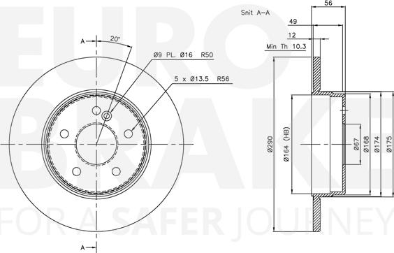 Eurobrake 5815313340 - Əyləc Diski furqanavto.az