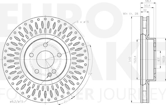 Eurobrake 58153133129 - Əyləc Diski furqanavto.az