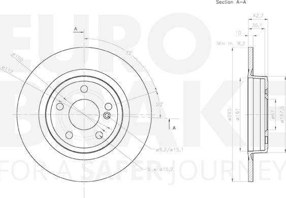 Eurobrake 58153133126 - Əyləc Diski furqanavto.az