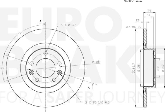 Eurobrake 5815313744 - Əyləc Diski furqanavto.az