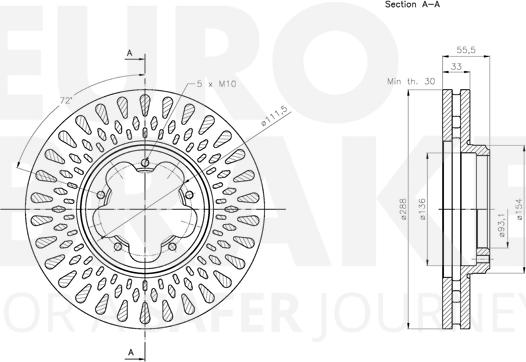 Eurobrake 5815312589 - Əyləc Diski furqanavto.az