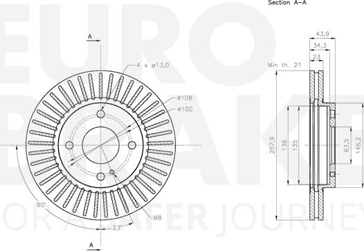 Eurobrake 5815312580 - Əyləc Diski furqanavto.az