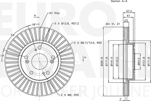 Eurobrake 5815312636 - Əyləc Diski furqanavto.az