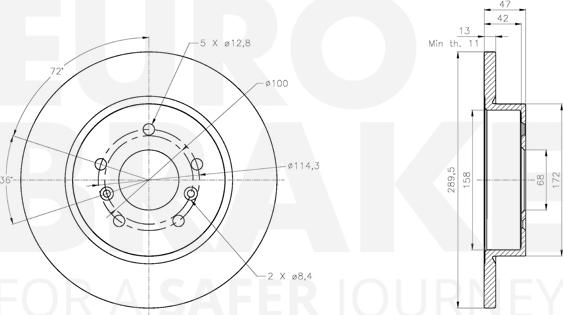 Eurobrake 5815312291 - Əyləc Diski furqanavto.az