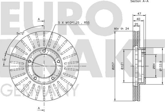 Eurobrake 5815209949 - Əyləc Diski furqanavto.az