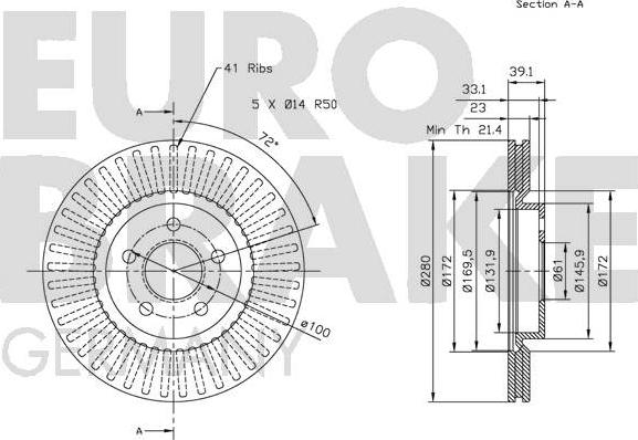 Eurobrake 5815209305 - Əyləc Diski furqanavto.az