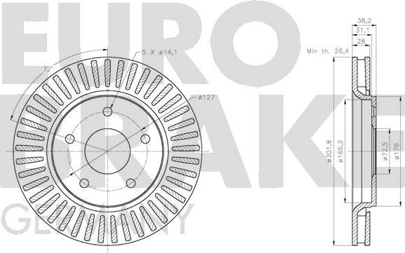 Eurobrake 5815209333 - Əyləc Diski furqanavto.az