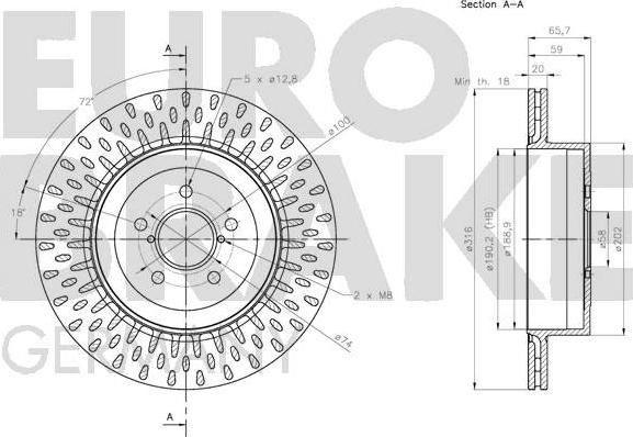 Eurobrake 5815204423 - Əyləc Diski furqanavto.az