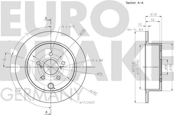 Eurobrake 5815204422 - Əyləc Diski furqanavto.az