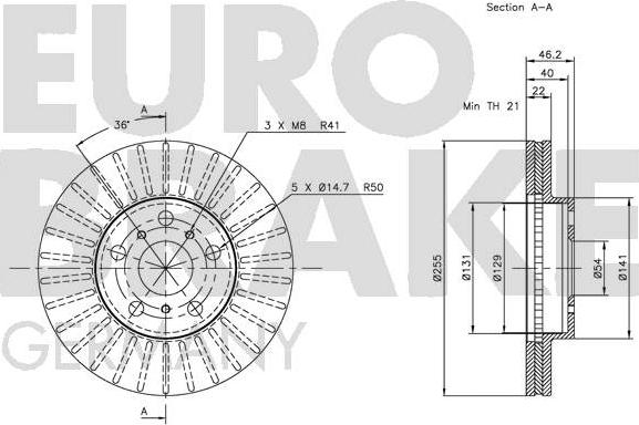 Eurobrake 5815204545 - Əyləc Diski furqanavto.az