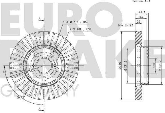 Eurobrake 5815204564 - Əyləc Diski furqanavto.az