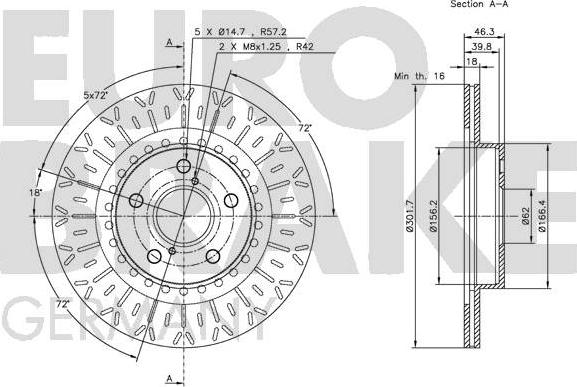 Eurobrake 5815204562 - Əyləc Diski furqanavto.az