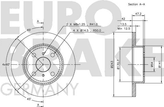 Eurobrake 5815204514 - Əyləc Diski furqanavto.az