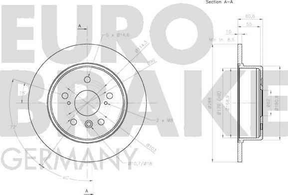 Eurobrake 58152045158 - Əyləc Diski furqanavto.az