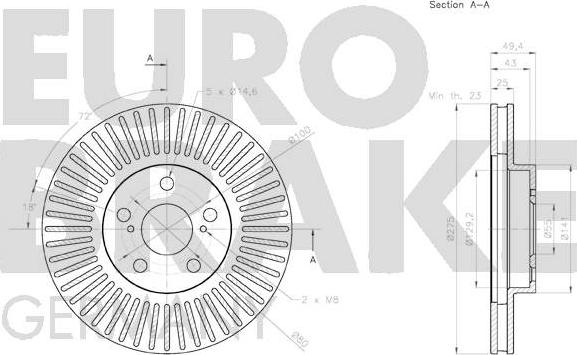 Eurobrake 58152045164 - Əyləc Diski furqanavto.az