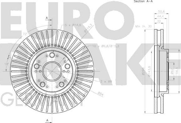 Eurobrake 58152045166 - Əyləc Diski furqanavto.az