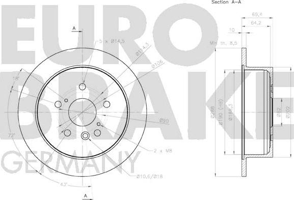 Eurobrake 58152045160 - Əyləc Diski furqanavto.az