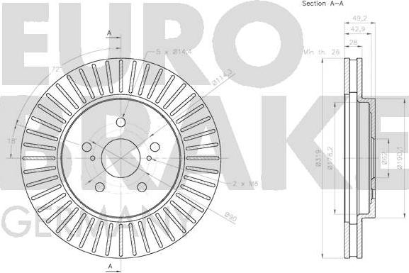 Eurobrake 58152045168 - Əyləc Diski furqanavto.az