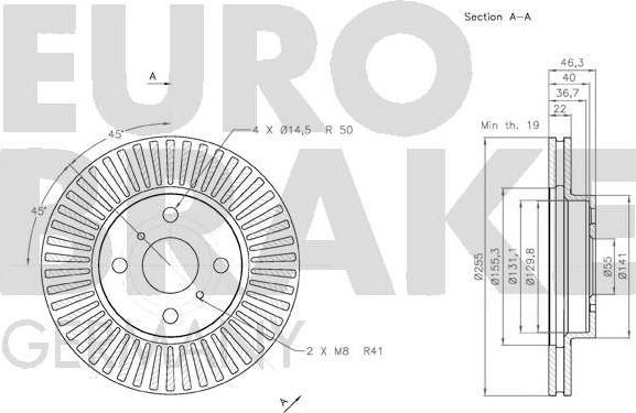 Eurobrake 58152045107 - Əyləc Diski furqanavto.az