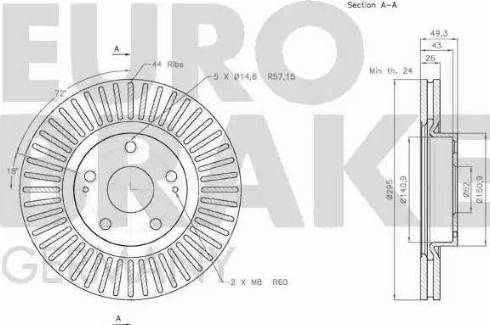 Eurobrake 58152045116 - Əyləc Diski furqanavto.az