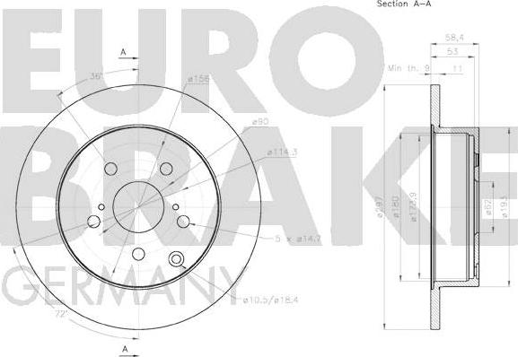 Eurobrake 58152045136 - Əyləc Diski furqanavto.az