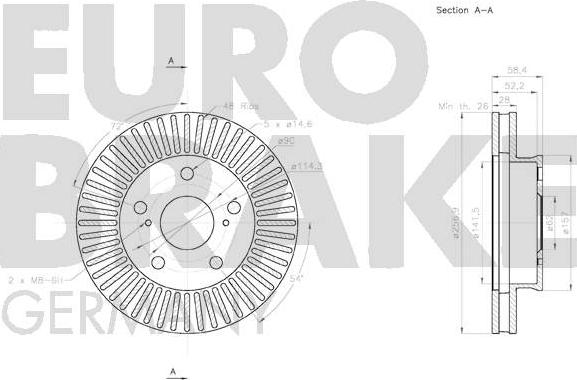 Eurobrake 58152045138 - Əyləc Diski furqanavto.az