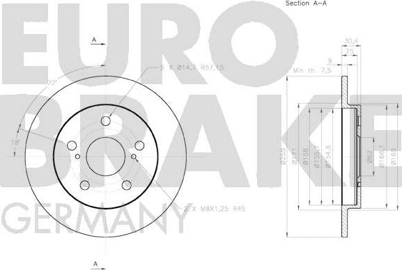 Eurobrake 58152045124 - Əyləc Diski furqanavto.az