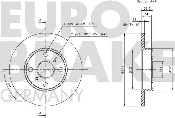 Eurobrake 5815204512 - Əyləc Diski furqanavto.az