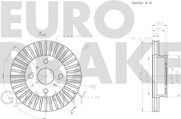 Eurobrake 58152045174 - Əyləc Diski furqanavto.az