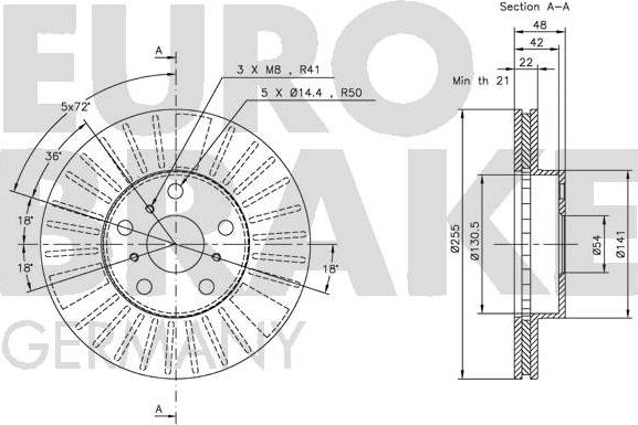 Eurobrake 5815204536 - Əyləc Diski furqanavto.az